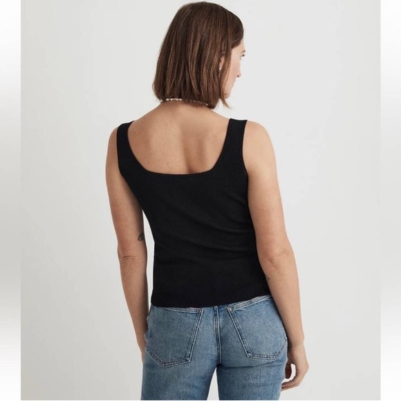Madewell ribbed square neck sweater tank - Picture 2 of 6